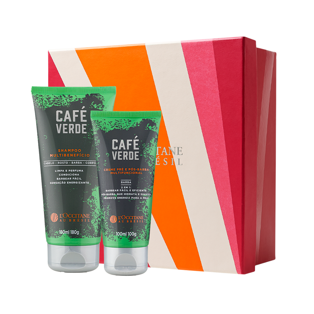 Presente Café Verde: Shampoo Multibenefício e Creme Pré e Pós Barba, ,  large image number 0